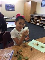 student gluing  